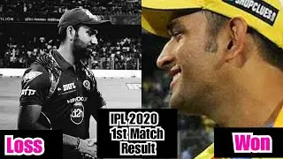 IPL 2020 Match 1 Results: Mumbai Indians Lost, CSK Won