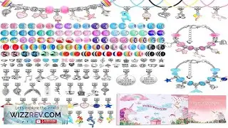 Charm Bracelet Making Kit DIY Jewelry Making Supplies Beads Unicorn Mermaid Crafts