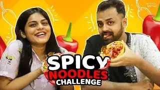 Spicy Noodles Challenge🔥With My Fiance ❤ | Mithul Nayak