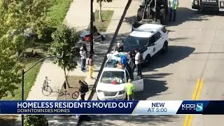City of Des Moines hauls away downtown homeless encampment