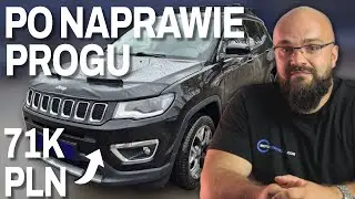 Po naprawie progu - Jeep Compass AWD 2.0 MultiJet 140 KM 2019 rok 115000 km 71000 zł
