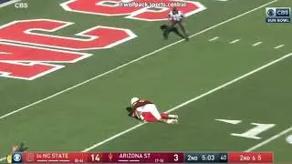 Ryan Finley deep pass to Stephen Louis in sun bowl!