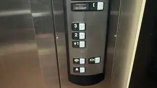 Repainted: LOVELY Schindler 330A Hydraulic Elevator at Dun Huang Plaza E in Houston, TX.