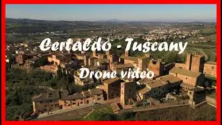 🏰🏘️ CERTALDO (FLORENCE) - Medieval town of TUSCANY UHD DRONE footage 🏘️🏰