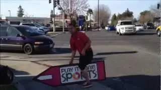 Sign Spinner Has All The Right Moves