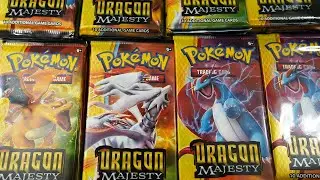 Opening 46x Pokemon Dragon Majesty Booster Packs