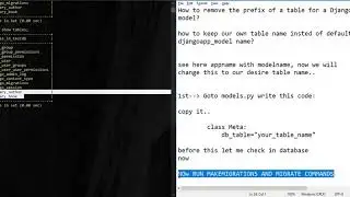 How to specify the table name for a model? in django