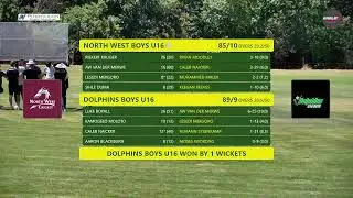 Dolphins U16 Boys vs North West U16 Boys - CSA U16 Boys Week 2025 | Welbedacht