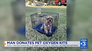 Civilian donates pet oxygen mask to Hwy 58 VFD after firefighters revive dog