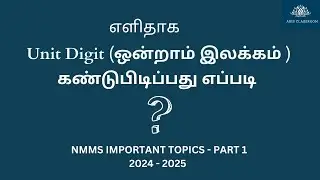 How to find Unit Digit of a number | NMMS Important Topics | NMMS 2025