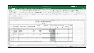 How to Create an Electric Meter Reading Sheet in Excel | Meter Reading Sheet.