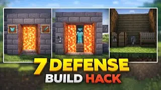 MINECRAFT : 7+ DEFENSE TOWER BUILD HACK  #minecraft #mctutorial