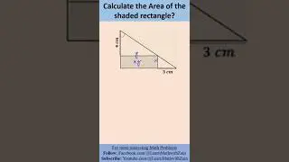 How to calculate the shaded area of the rectangle inside this triangle?