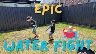 Cooling Off With the CRAZIEST Water Balloon Fight