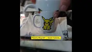 PIKACHU MUG DIY W/CRICUT #cricutmade #cricut #mugpress #mugs