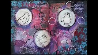 Art Journal Page - Circle Scraps