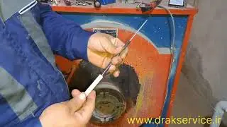 تعمیر مشعل گازی تعویض میله یون و جرقه زن | Repair of gas burner, replacement of ion rod and igniter