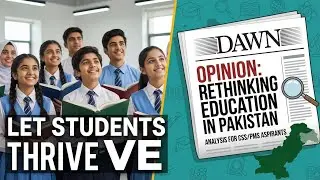 Let Students Thrive: Rethinking Education in Pakistan | Dawn Opinion Analysis for CSS/PMS Aspirants