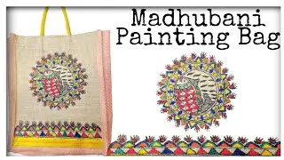 Madhubani Painting Bag | Handmade Gift | Madhubani Painting Design | Do it with Nisha