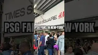 PSG fans in New York City celebrating after winning the UCL final. 🏆⚽️ #psg #ucl #nyc #shorts