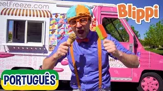 Blippi Portugu&ecirc;s no Caminh&atilde;o de Sorvetes | V&iacute;deos Educativos para Crian&ccedil;as | As Aventuras de Blippi