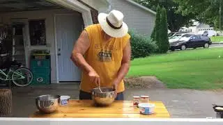 Peach Cobbler in a Camping Dutch Oven