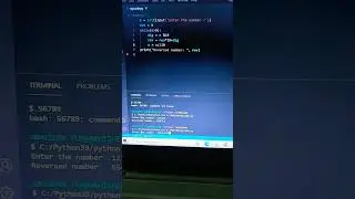 Python: program to reverse a given number #python