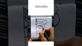 #krishnadrawing​ #easydrawing​ #krishnajidrawing​  Half Face Krishna Drawing | Easy Drawing |