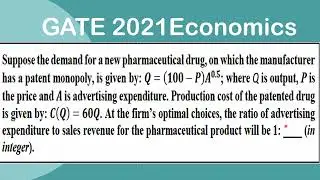 GATE 2021 | Advertising & Sales Revenue Ratio Calculation
