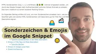Sonderzeichen & Emojis in Title Tag, Meta Desciption - SEO Klickrate boosten