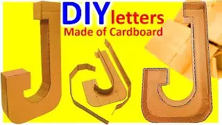 DIY letters | Block Letters Made Out of Cardboard | how to make a 3d letter j out of cardboard