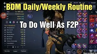 Black Desert Mobile Daily/Weekly Routine as F2P