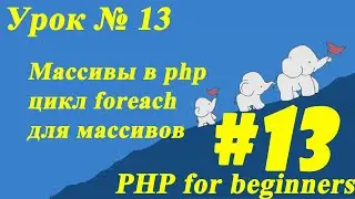 #Массивы в php, #цикл foreach для массивов. Урок № 13 | ПХП для начинающих. #PHP for beginners
