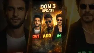 DON 3 UPDATE 🔥 Ranveer OUT | Atlee ADD | SRK IN? 😱 #srk #ranveersingh  #atlee #shorts #movienews