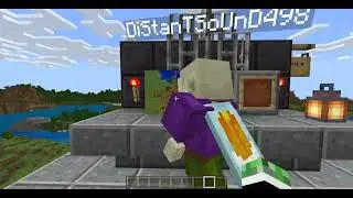 nuking a village in minecraft with a Fat Man atom bomb