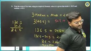 18. Find the mean of the data, using an empirical formula, when it is given that mode =50.5 and medi