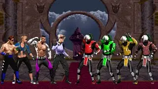 【Mortal Kombat】 Johnny Cage Team vs Cyborg Team 🔥 Epic Fight