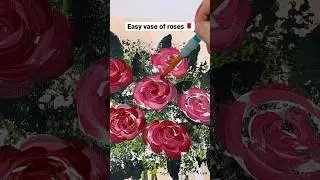 How to Paint Roses for Mother&rsquo;s Day! 🌹👏 #easypainting #tutorial #beginner #roses #acrylicpainting