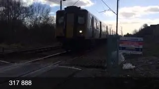 Class 317's and 379's at Broxbourne