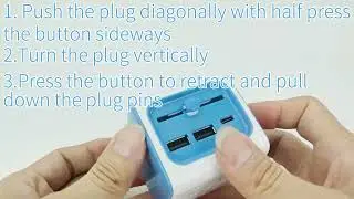 universal to UK/AU/EU/US Italy Spain power travel plug adapter 3A 3usb international adapter plug