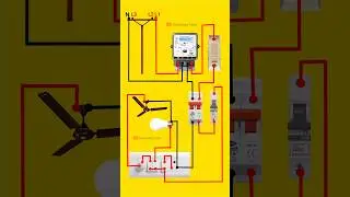 Room wiring | Energy meter to MCB board connections #shorts #viral