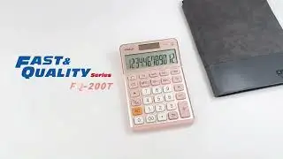 FQ Series by OSALO &ndash; FQ-200T Pink Desktop Tax Calculator