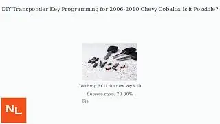 How To Program 2006&ndash;2010 Chevy Cobalt Transponder Key &ndash; DIY Ignition/Chip Pairing