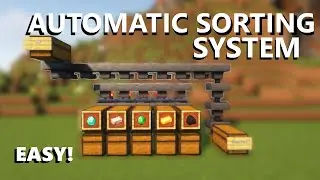 Minecraft Full Automatic Sorting System | 1.18/1,20+ | Easy!