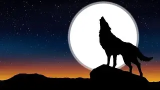 Photo Manipulation | Photoshop Tutorial | Howling The Wolf At The Moon | Fantasy Surreal Scene