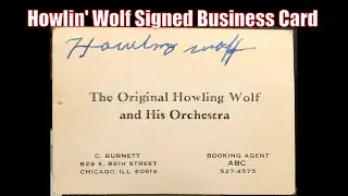 Howlin' Wolf Signed Business Card