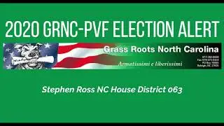 Election Alert! GRNC PVF  Recommends Stephen Ross for NC House District 63
