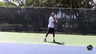 [One handed backhand - Step 3] shoulder turn