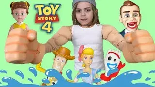 Toy Story 4 Benson Dummy stole my toys with Gabby Gabby: Jace's Toy Playhouse becomes Spiderman