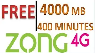 ZONG Free 4GB Internet Code 3G To 4G Sim Offer 2020 | Techinlabs
